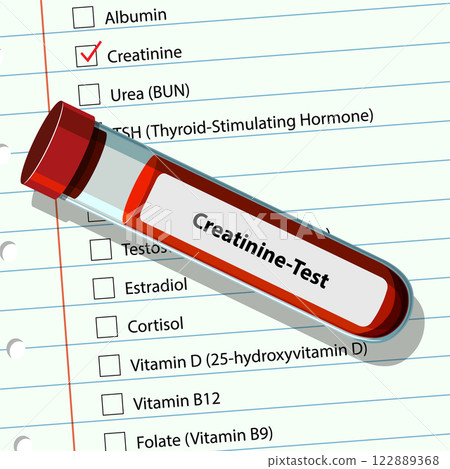 Creatinine Blood Test Illustration 122889368