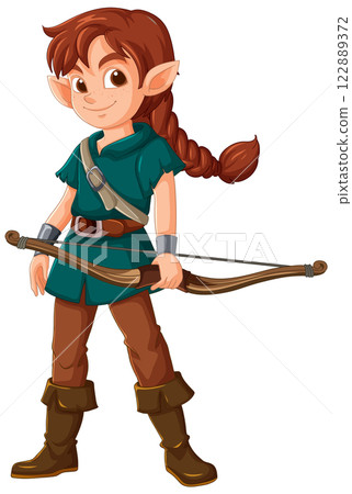 Elf Archer with Bow 122889372