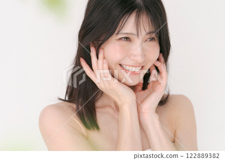 A young woman doing skin care A young woman doing skin care 122889382