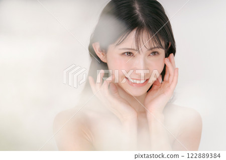 A young woman doing skin care A young woman doing skin care 122889384