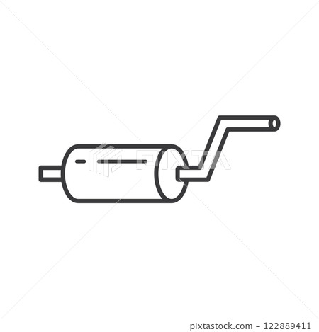 car exhaust pipe. car exhaust pipe. 122889411