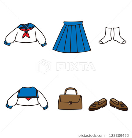 Sailor suit vector illustration material 122889453