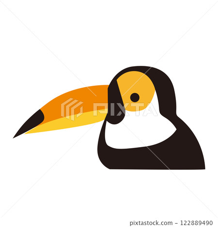 巨嘴鳥的可愛向量插圖 122889490
