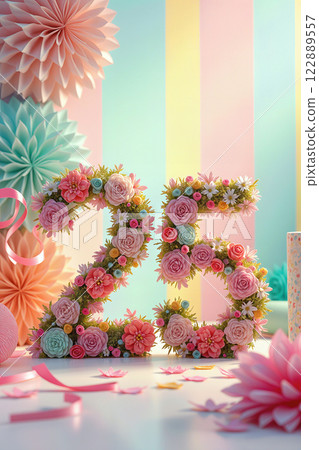 Floral numbers for birthday. Floral numbers for birthday. 122889557