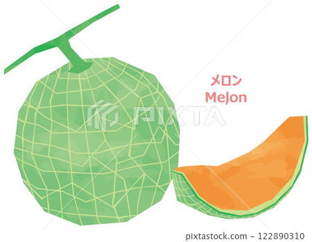 甜瓜插畫水彩風格 甜瓜插畫水彩風格 122890310