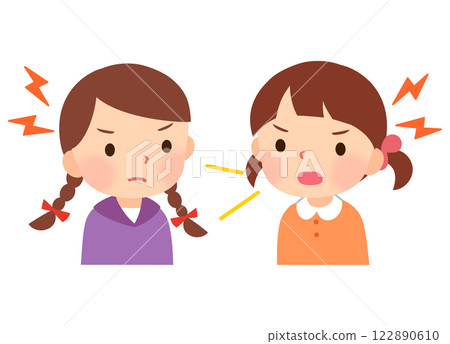 Arguing children, emotional control, interpersonal relationships 122890610
