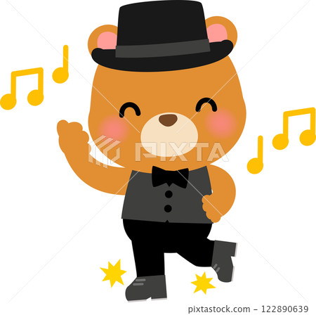 Tap dancing bear character 122890639