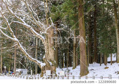 Roadside Station, Reizan, Mount Takusan, snow scenery 122890680