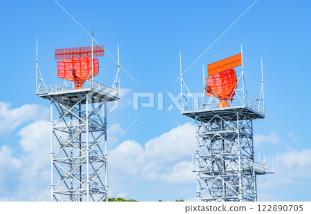 Airport surveillance radar installed at the airport 122890705