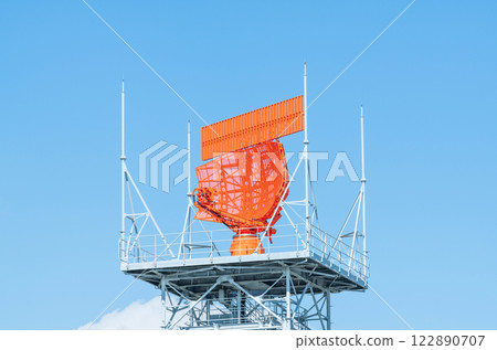 Airport surveillance radar installed at the airport 122890707