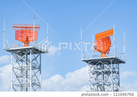 Airport surveillance radar installed at the airport 122890708