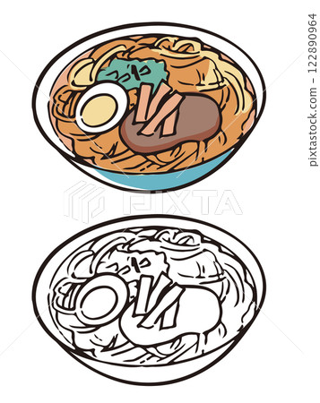 Pen-drawn ramen 122890964
