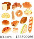 各種麵包的插圖 122890966