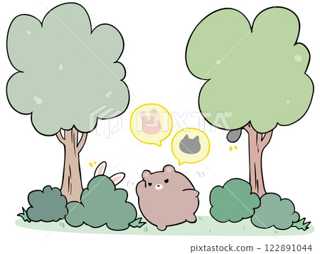 Bear Cat Rabbit Hide and Seek Bear Cat Rabbit Hide and Seek 122891044