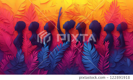 Emancipation Day, resiliencEmancipation Day, resilience and perseverance, papercut illustratione and perseverance, papercut illustration Emancipation Day, resiliencEmancipation Day, resilience and perseverance, papercut illustratione and perseverance, papercut illustration 122891918