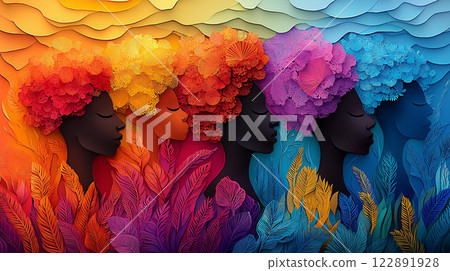 Emancipation Day, resiliencEmancipation Day, resilience and perseverance, papercut illustratione and perseverance, papercut illustration 122891928