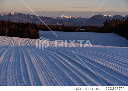 Snowy Land and Mount Daisetsu 122892751