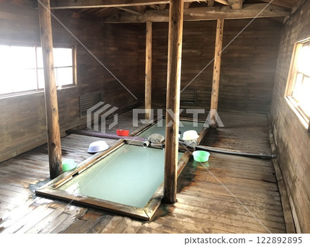 青森縣恐山境內的恐山溫泉靈吹之湯 青森縣恐山境內的恐山溫泉靈吹之湯 122892895