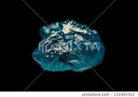 Closeup natural rough blue diamond crystal Closeup natural rough blue diamond crystal 122893422