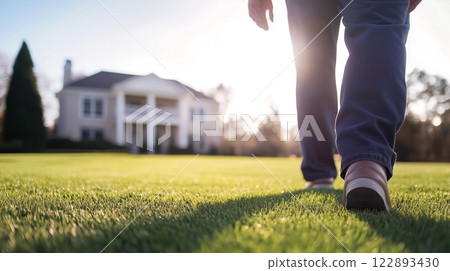 Entrance view of a luxury home 122893430