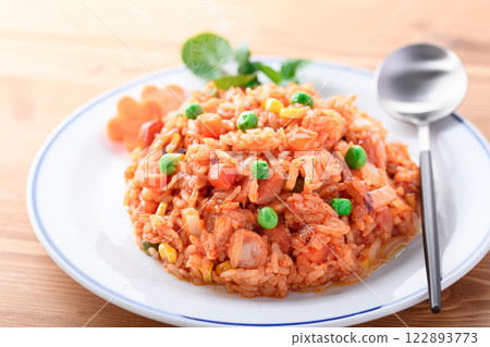 Chicken rice (ketchup rice) 122893773