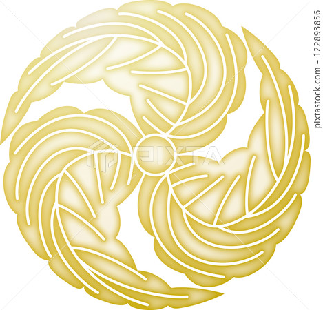 Family crest: Three-leaf oak leaves [gold] 122893856