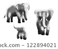 大象寫實動物水彩畫 122894021