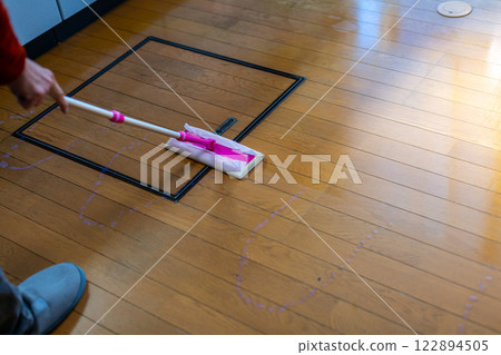 Floor wax application repair 122894505