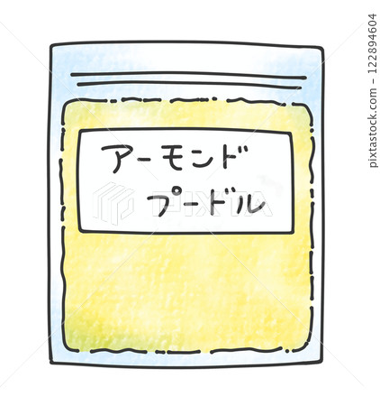 A simple, loose almond powder with an analogue feel 122894604