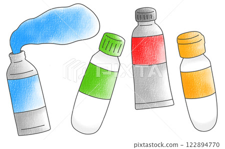 Simple and easy paint tube set - analog style 122894770