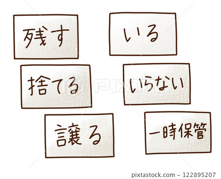 寬鬆簡單的整理標籤-模擬風格 122895207