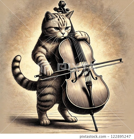 Playing cat 122895247