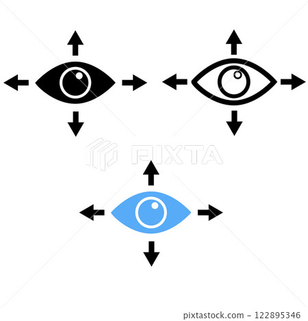 Expand view icon. Full screen size sign. Directional view symbol. flat style. 122895346