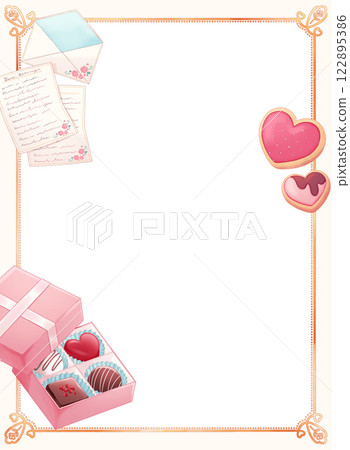 裝飾框和糖果 122895386