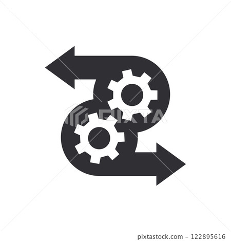 Workflow icon. Vector illustration. Symbols of work process and efficiency. 122895616