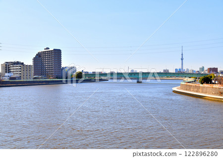 高砂橋／中川下游／青砥橋方向（東京都葛飾區） [2025.1] 122896280