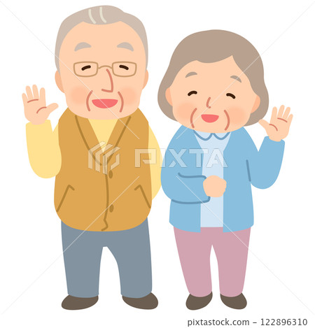 Senior couple, elderly people, elderly people 122896310
