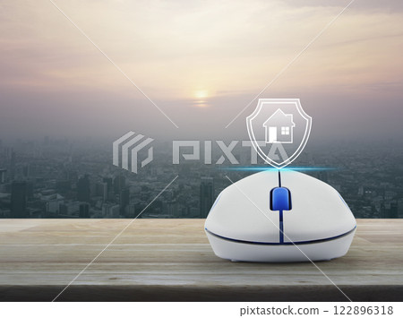 Business home insurance and security online concept Business home insurance and security online concept 122896318
