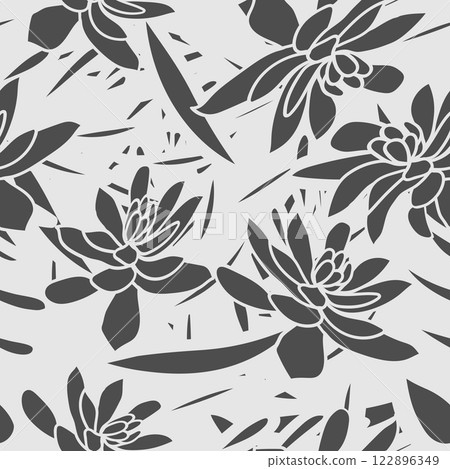 This elegantly styled black and white floral design is perfect for contemporary decor as well as digital media This elegantly styled black and white floral design is perfect for contemporary decor as well as digital media 122896349