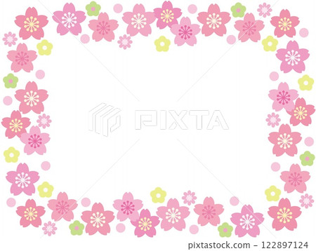 Cherry blossom frame white space 122897124