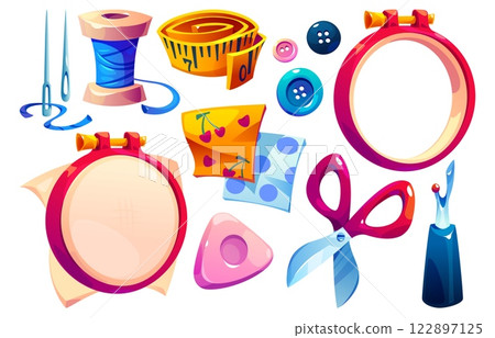 Cartoon sewing and embroidery equipment set 122897125