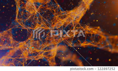 Sci-fi digital technology with line connect network and data graphic background. Sci-fi digital technology with line connect network and data graphic background. 122897252
