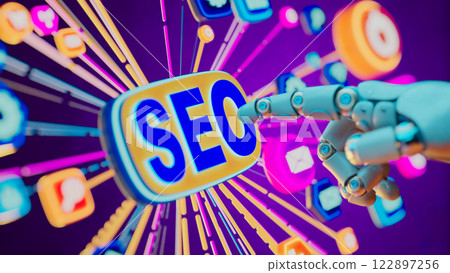 Reaching for Success: A Robotic Hand Targets the SEO Button in a Digital Realm. 122897256