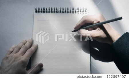 手鉛筆筆紙備忘錄材料 手鉛筆筆紙備忘錄材料 122897407