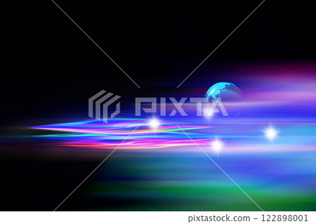 Background material of ultra-fast light and global image Background material of ultra-fast light and global image 122898001