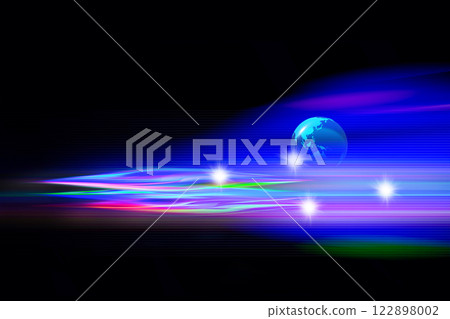 Background material of ultra-fast light and global image 122898002