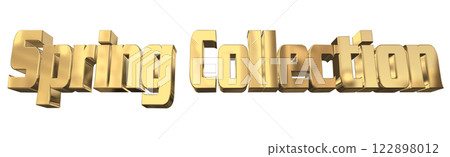 3DCG lettering "Spring Collection" Gold 122898012