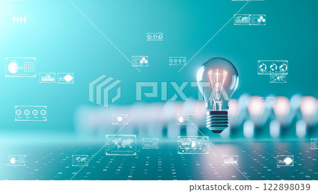 Futuristic digital transformation concept 122898039