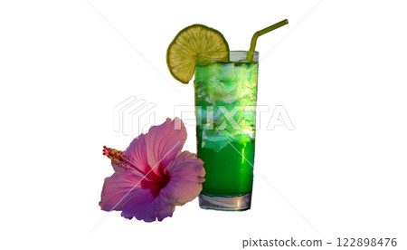 Midsummer, tropical-themed cold drinks and hibiscus Midsummer, tropical-themed cold drinks and hibiscus 122898476