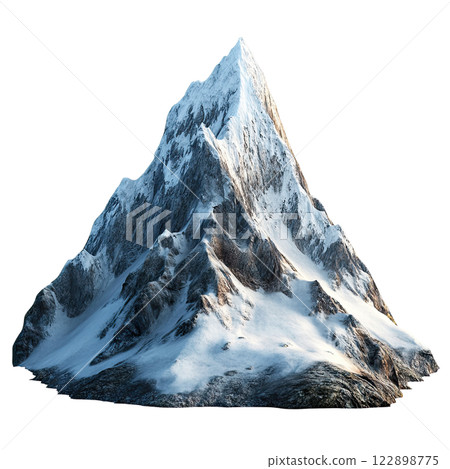 Mountain on a transparent background. AI-generated item 122898775